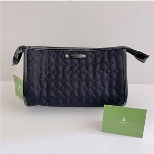 Kate Spade Lennox Hill Noel Medium Heddy Cosmetics Bag in Black New with tags!
